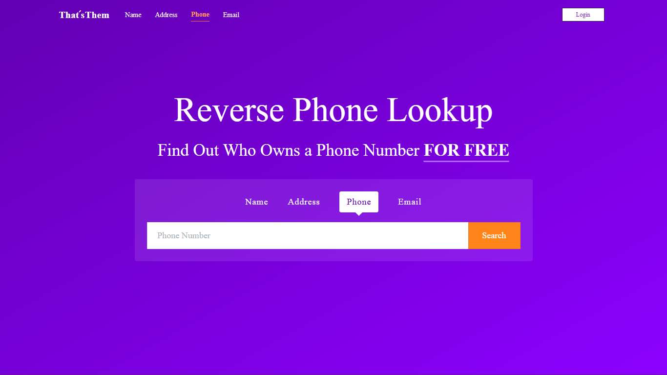 Reverse Phone Lookup | Phone Number Search | ThatsThem